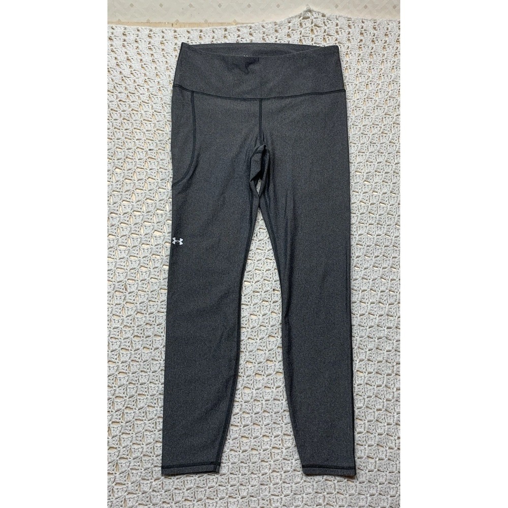 Under Armour Comprensión Leggings Womens Sz L Gray Crop Training‎ Gym Yoga Pants